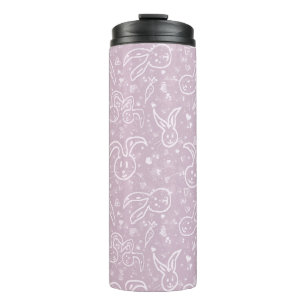 Bouteilles Isothermes Little Hearts and Bunnies - motif transparent.