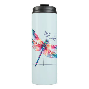 Bouteilles Isothermes Live Freely - Dragonfly Colorful Inspirational