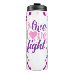 Bouteilles Isothermes Live Love Combattez Pink & Purple Awareness