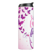 Bouteilles Isothermes Live Love Combattez Pink & Purple Awareness (Tourné sur la gauche)