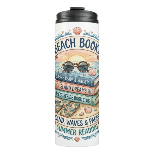 Bouteilles Isothermes Livres de plage Design de lecture d'été (Devant)