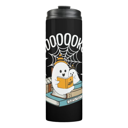 Bouteilles Isothermes Livres Ghost Lire Livres Halloween Drôle Lecture (Devant)
