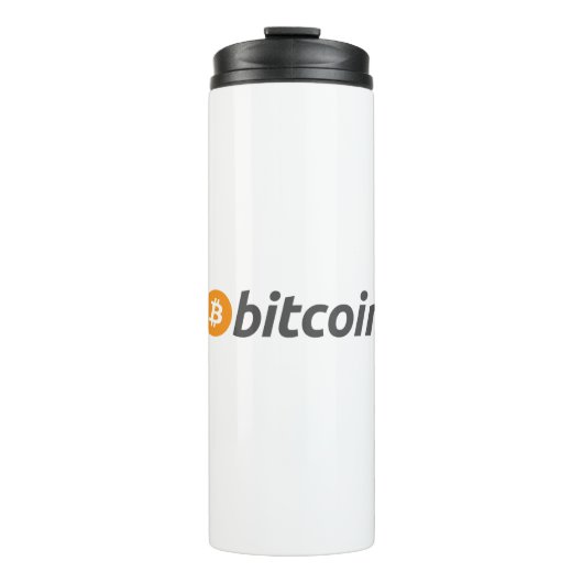 Bouteilles Isothermes Logo Bitcoin grand avec symbole Bitcoin orange (Devant)