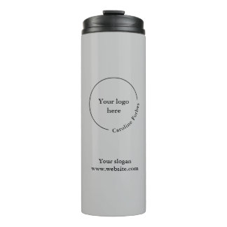 Bouteilles Isothermes Logo Business Minimaliste Gray Thermal Tumbler