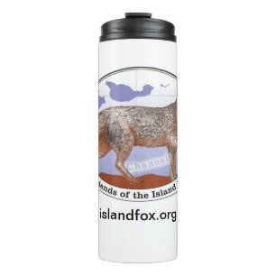 Bouteilles Isothermes Logo de l'île Fox Blancs à tambour thermique