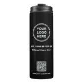 Bouteilles Isothermes Logo d'entreprise moderne QR Code noir (Devant)