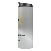 Bouteilles Isothermes Logo d'entreprise promotionnel Entreprise Argent (Tourné sur la droite)