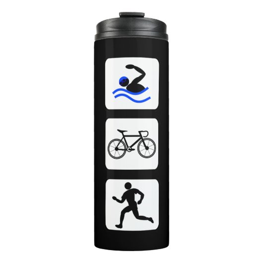 Bouteilles Isothermes Logo d'événements de triathlète (Devant)