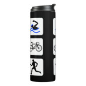 Bouteilles Isothermes Logo d'événements de triathlète (Tourné sur la gauche)