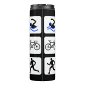 Bouteilles Isothermes Logo d'événements de triathlète (Dos)