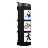 Bouteilles Isothermes Logo d'événements de triathlète (Tourné sur la droite)