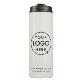 Bouteilles Isothermes Logo | Entreprise Moderne Gris minimal (Devant)