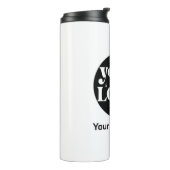 Bouteilles Isothermes Logo minimaliste et commerce de texte (Tourné sur la gauche)