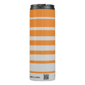 Bouteilles Isothermes Logo Promotion Petite Entreprise Nom Grey Orange (Dos)