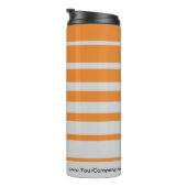 Bouteilles Isothermes Logo Promotion Petite Entreprise Nom Grey Orange (Tourné sur la droite)