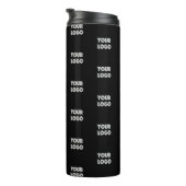 Bouteilles Isothermes Logo simple à répéter | Noir (Tourné sur la droite)