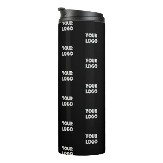 Bouteilles Isothermes Logo simple à répéter | Noir (Tourné sur la droite)