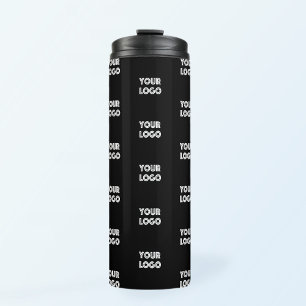 Bouteilles Isothermes Logo simple à répéter Noir