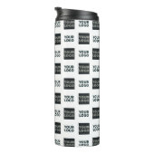 Bouteilles Isothermes Logo simple à répétition 2 | Blanc (Tourné sur la droite)