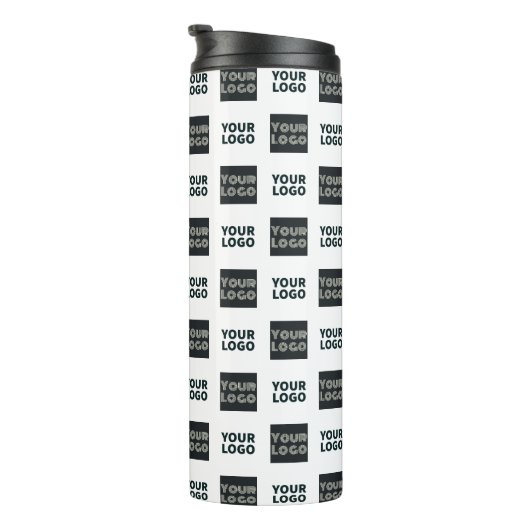 Bouteilles Isothermes Logo simple à répétition 2 | Blanc (Tourné sur la droite)