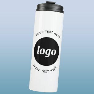 Bouteilles Isothermes Logo Simple Avec Entreprise Texte