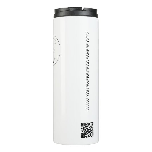 Bouteilles Isothermes Logo simple personnalisé de l'entreprise Code QR s (Dos)