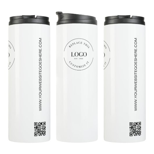 Bouteilles Isothermes Logo simple personnalisé de l'entreprise Code QR s