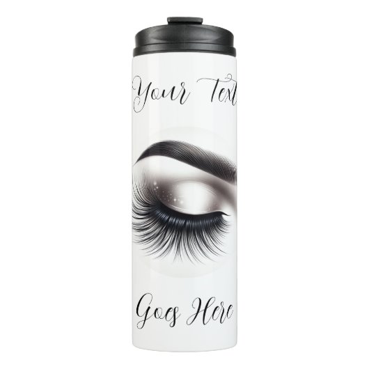 Bouteilles Isothermes Longue Black Wispy Eyelashes Lash Extensions Beaut (Devant)