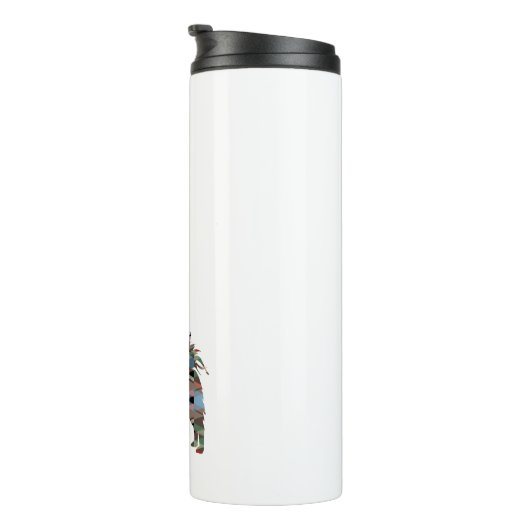 Bouteilles Isothermes Longue Haied Chihuahua Geo Silhouette Plaid (Tourné sur la droite)