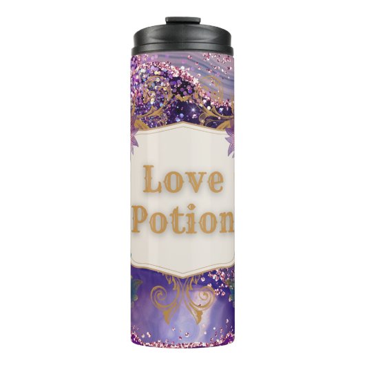 Bouteilles Isothermes Lotion violet art motif par Renee Lavoie (Devant)