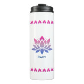 Bouteilles Isothermes Lotus fleur texte personnalisé (Devant)