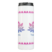 Bouteilles Isothermes Lotus fleur texte personnalisé (Dos)