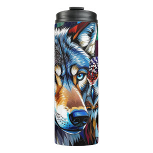 Bouteilles Isothermes Loup et Hibou Vibrants et Colorés