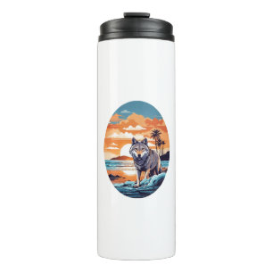 Bouteilles Isothermes Loup sur la plage