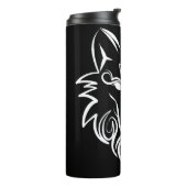 Bouteilles Isothermes Loup tribal noir et blanc (Tourné sur la gauche)