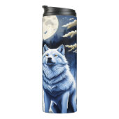 Bouteilles Isothermes Loups lune en forêt silencieuse. (Tourné sur la droite)