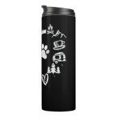 Bouteilles Isothermes Love Camping Chien Empreinte de patte Heart Flip F (Tourné sur la droite)