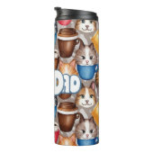 Bouteilles Isothermes "Love Dad" Playful Cats and Coffee Pattern (Tourné sur la droite)