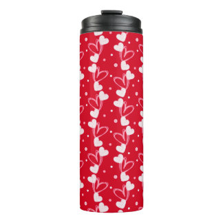 Bouteilles Isothermes Love Hearts Doddles, Red, Thermal Tumbler