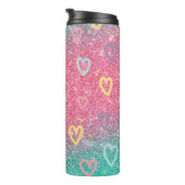 Bouteilles Isothermes Love Parties scintillant Hearts (Tourné sur la droite)