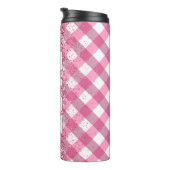 Bouteilles Isothermes Love Rose Plaid (Tourné sur la droite)