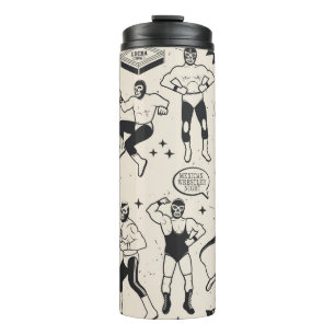 Bouteilles Isothermes Lucha Libre : motif de lutteurs mexicains