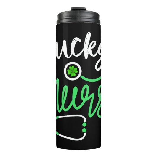 Bouteilles Isothermes Lucky Nurse RN - Funny Saint Patricks Day Shamrock (Devant)
