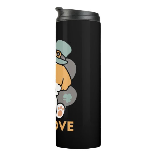 Bouteilles Isothermes Lucky Pup with Clover - St. Patrick's Day Cadeau (Tourné sur la droite)