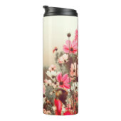 Bouteilles Isothermes Lumière du matin, cosmos rose fleurissant. (Tourné sur la droite)