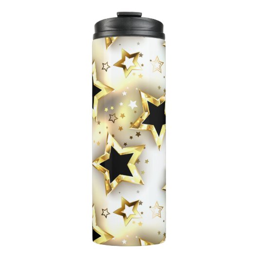 Bouteilles Isothermes Lumière transparente avec étoiles or (Devant)