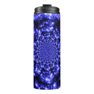 Bouteilles Isothermes Lumières Bleues Étincelantes