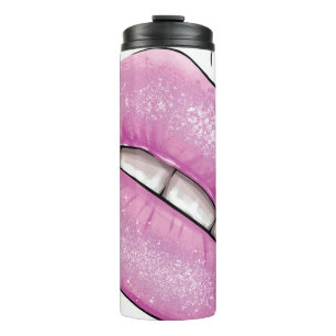 Bouteilles Isothermes Luminaire rose de la lèvre avec dents
