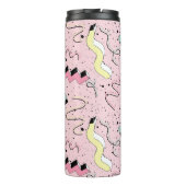 Bouteilles Isothermes Lumineux rétro abstrait, motif sans soudure. (Dos)