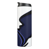 Bouteilles Isothermes Lune bleue : Bleu Abstrait, Blanc & Noir (Tourné sur la droite)